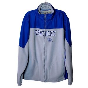 HEISMAN BY RBK UNIVERSITY OF KENTUCKY WILDCATS FLEECE ZIP JACKET MENS XL RELAXED